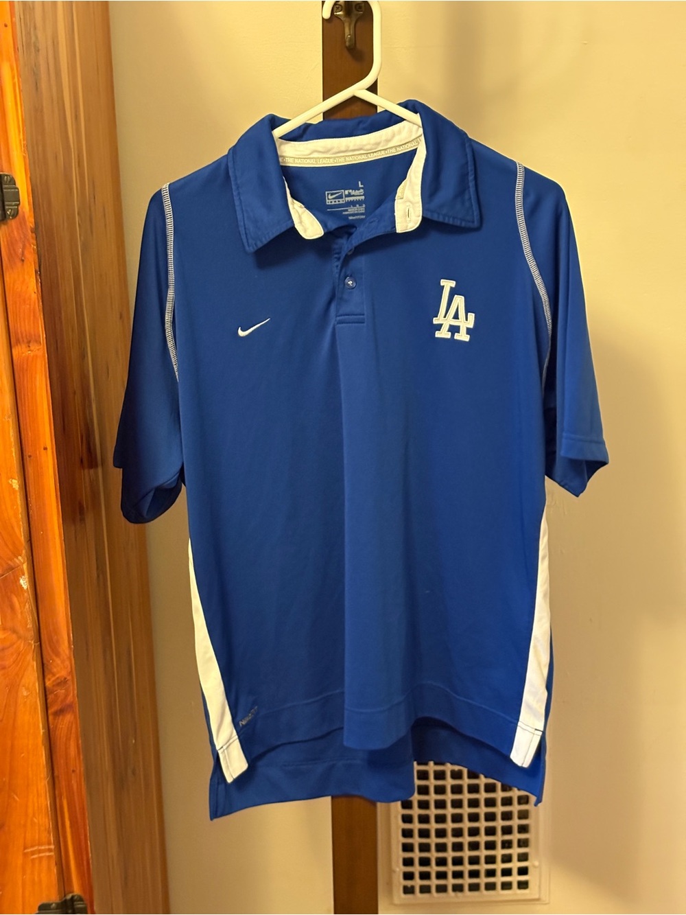 Nike Embroidered L.os Angeles Dodgers Short Sleeve Polo Large